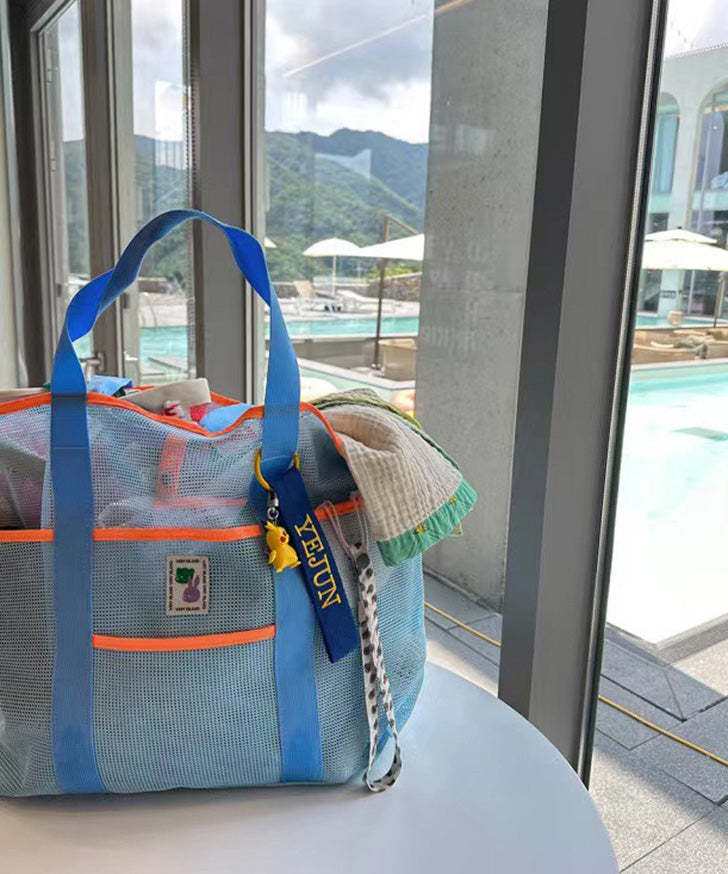 リアルスタイル REAL STYLE トートバッグ レディース メンズ メッシュ 大容量 スパバッグ 温泉バッグ サウナ 軽い 夏 海 プール 大きめ 無地 シンプル レジャー