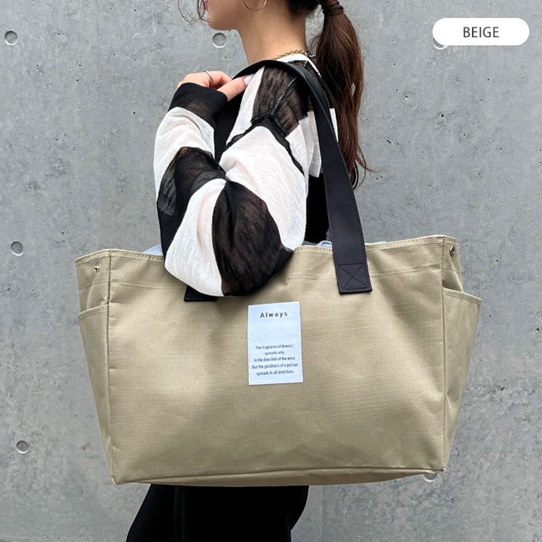 Real Style Eco Bag Insulated Large Capacity Stylish Standalone Shopping Basket Tote Cooler Bag Lightweight Bicycle Foldable Drawstring 30L Shoulder Carry