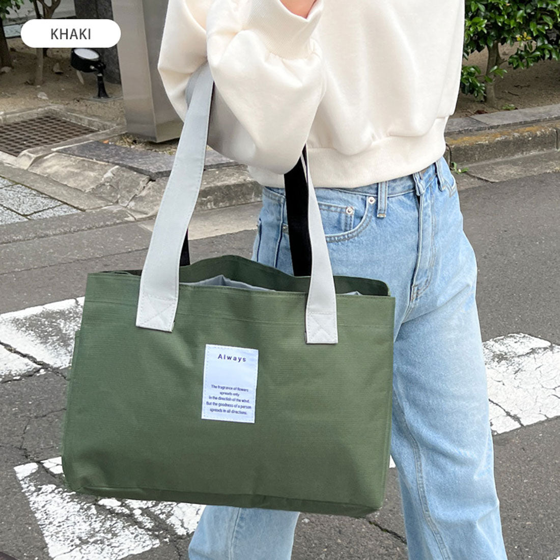 Real Style Eco Bag Insulated Large Capacity Stylish Standalone Shopping Basket Tote Cooler Bag Lightweight Bicycle Foldable Drawstring 30L Shoulder Carry