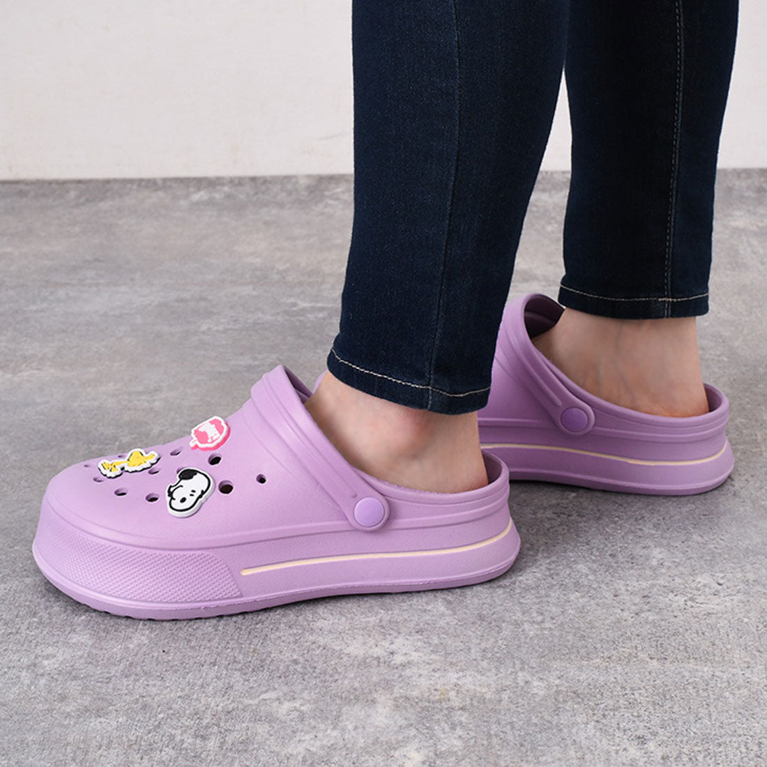 Real Style Sandals Holey Sandals Clog Sabot Character Snoopy Miffy Slippers Veranda Indoor Outdoor Entrance