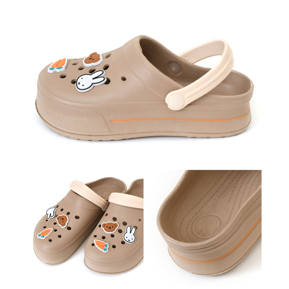 Real Style Sandals Holey Sandals Clog Sabot Character Snoopy Miffy Slippers Veranda Indoor Outdoor Entrance