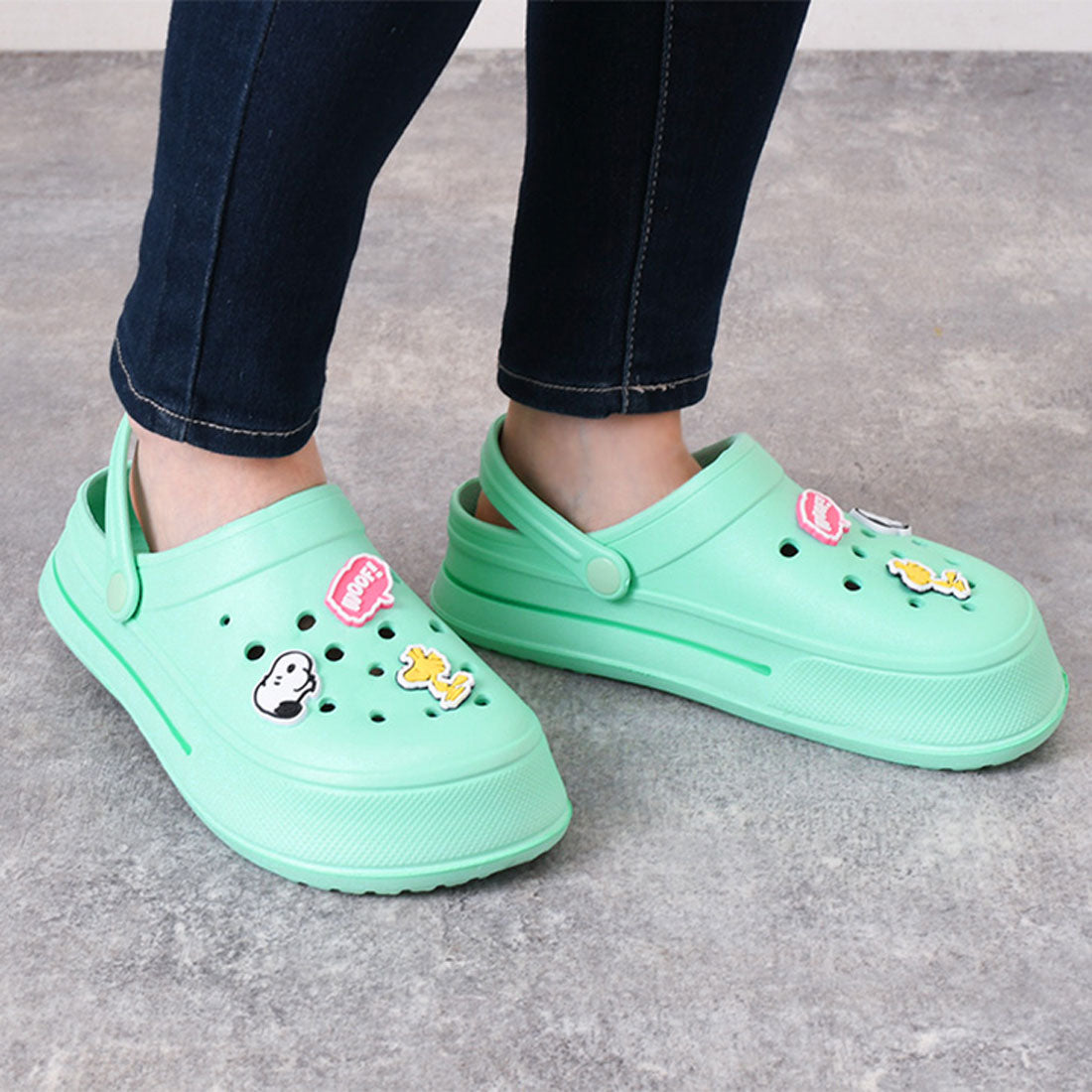 Real Style Sandals Holey Sandals Clog Sabot Character Snoopy Miffy Slippers Veranda Indoor Outdoor Entrance