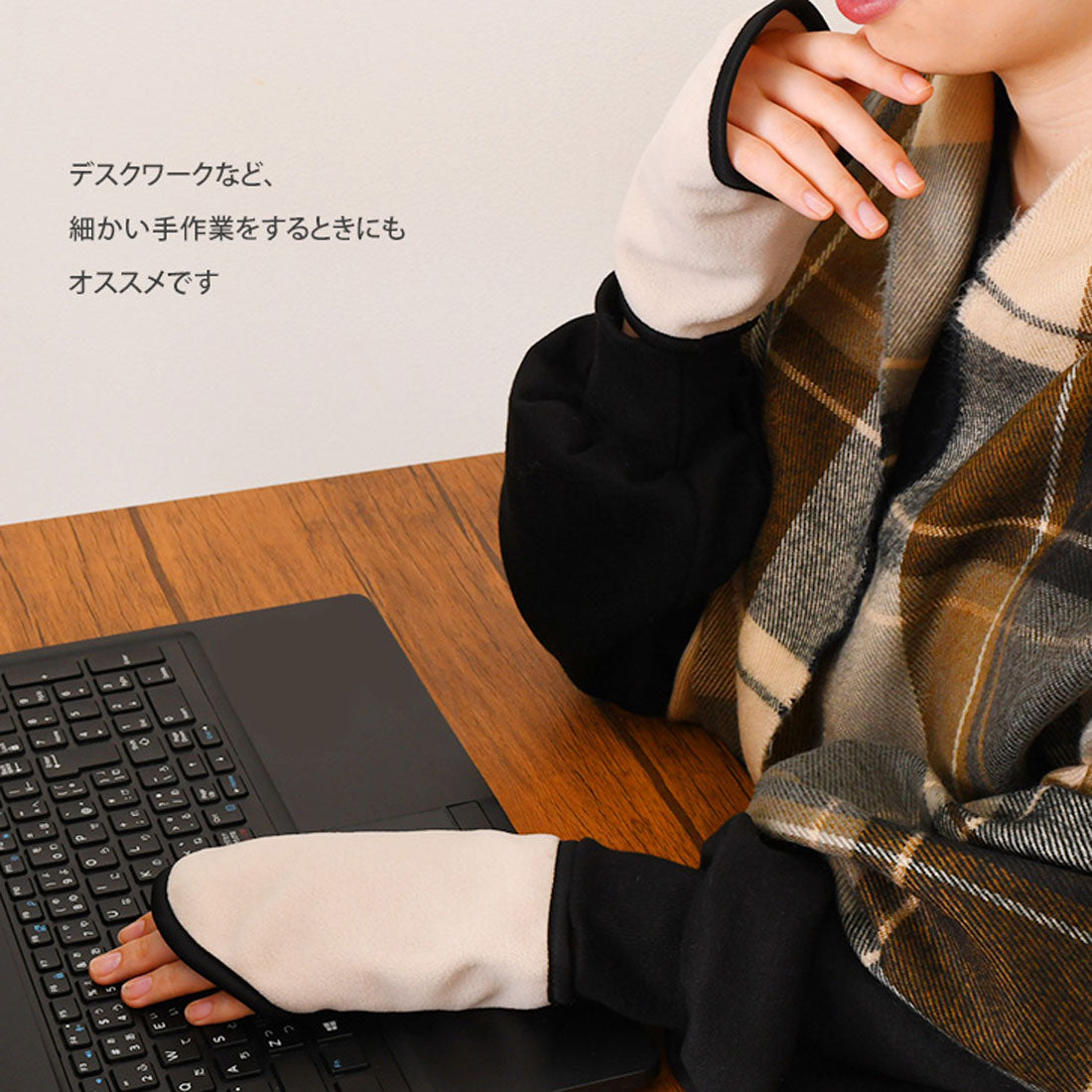 リアルスタイル REAL STYLE 手首カバー レディース キッズ フリース スマホ対応 指なし手袋 スマホ手袋 指切り ハンドウォーマー おやすみ手袋 防寒 暖かい 作業 おしゃれ