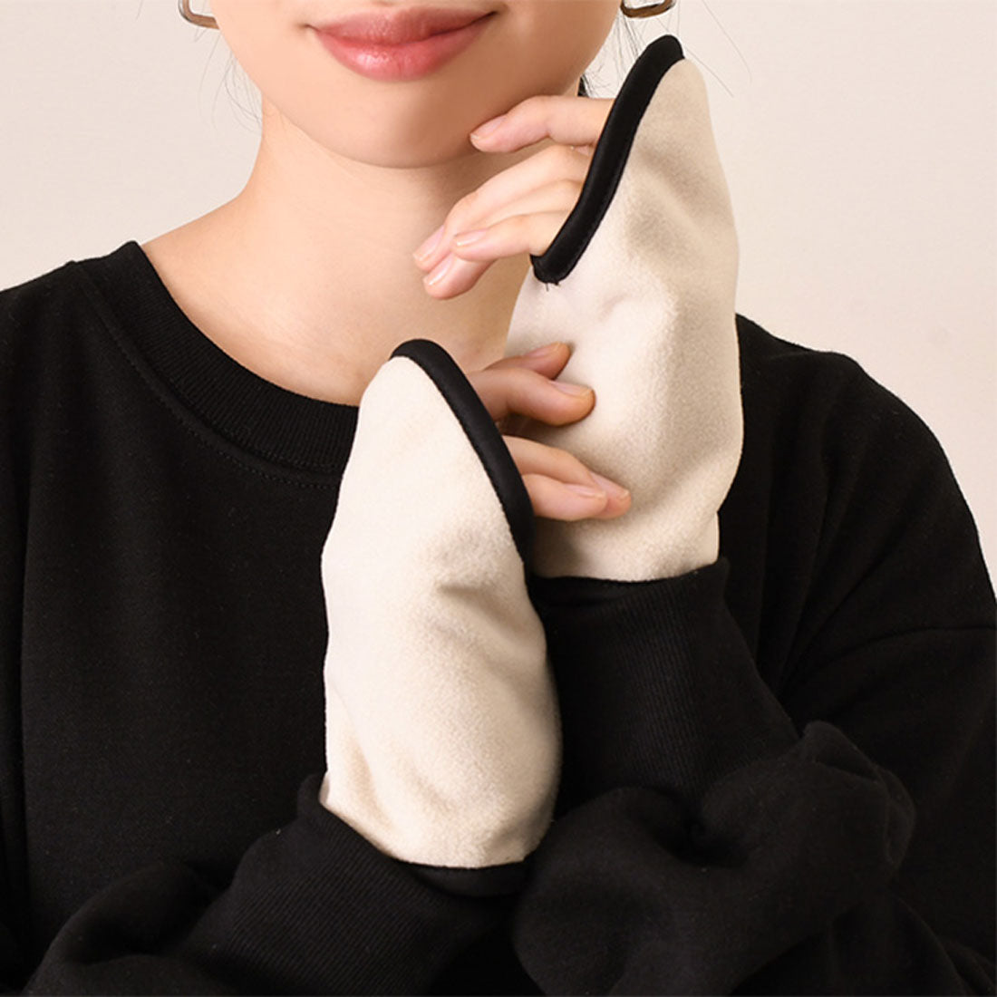 リアルスタイル REAL STYLE 手首カバー レディース キッズ フリース スマホ対応 指なし手袋 スマホ手袋 指切り ハンドウォーマー おやすみ手袋 防寒 暖かい 作業 おしゃれ