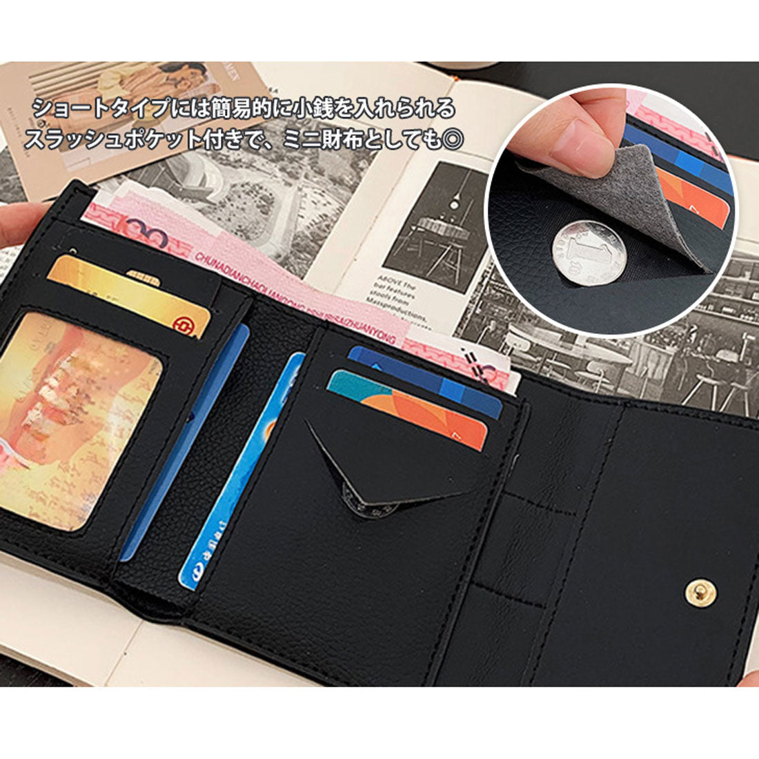 リアルスタイル REAL STYLE カードケース カード入れ 財布 レディース 薄型 大容量 スリム ミニ財布 長財布 三つ折り お札折らない 小銭入れなし 動物 レオパード