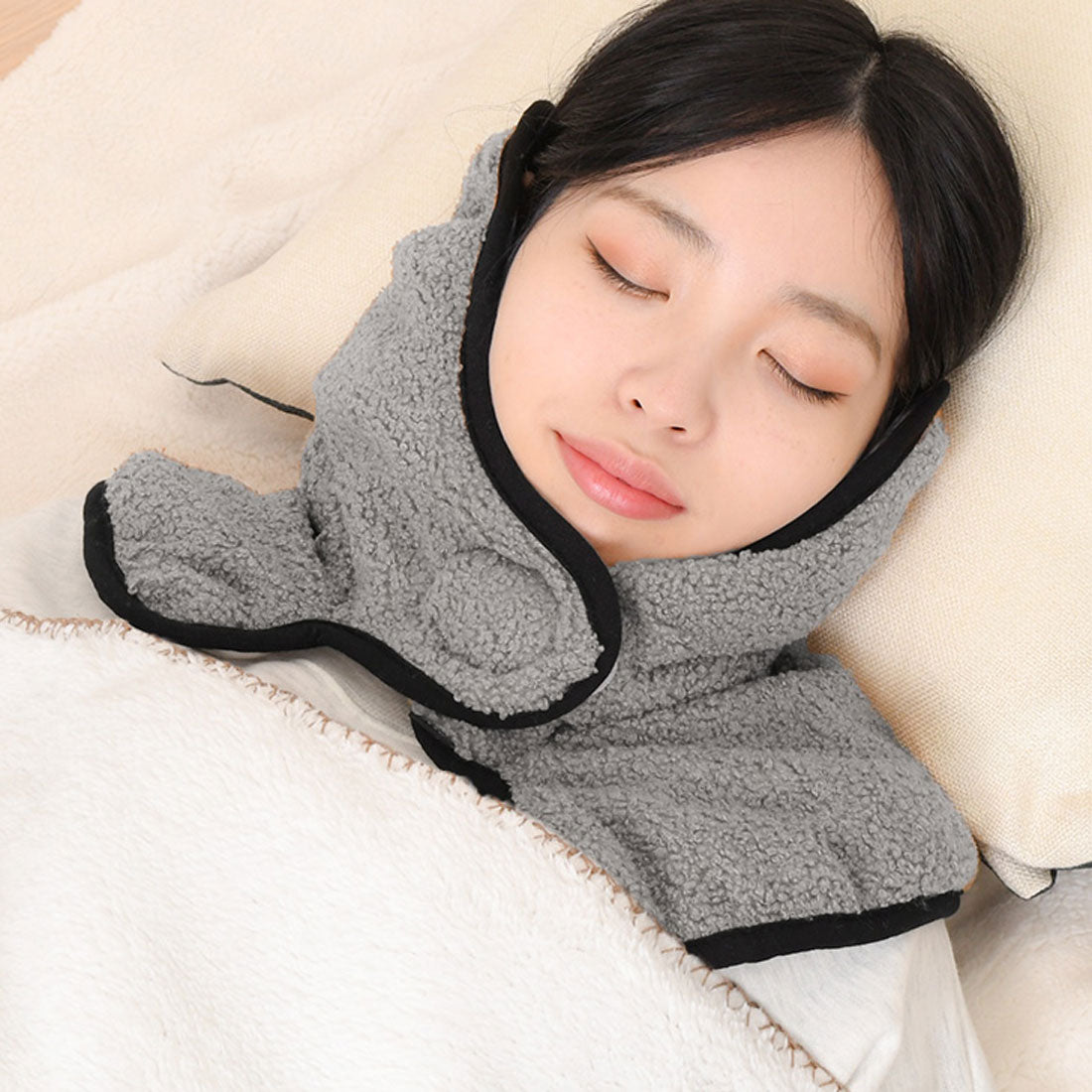 リアルスタイル REAL STYLE 頸巾 女士 肩墊 冬季 中綿 防寒 膝蓋毯 肩掛 暖和 輕量 披肩 睡覺 頸部 冷卻對策 穿著毛毯 節電 時尚