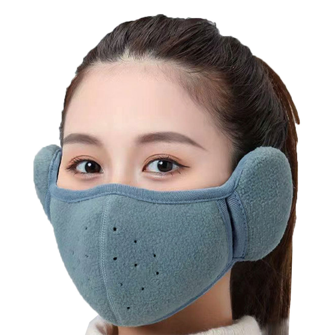 Real Style Mask 3D Warmth with Ear Covers for Women and Men Stylish Winter Windproof Small and Large Sizes Fabric Washable Ear Muffs Ear Covers Face Warm Warmth Cycling Outdoor Commuting School Cold Weather Mask 【Non-returnable item】