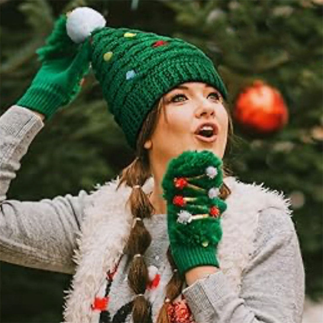 リアルスタイル REAL STYLE クリスマス コスプレ ツリー 衣装 帽子 ニット帽 レディース メンズ 子供 ベビー 仮装 飾り パーティーグッズ