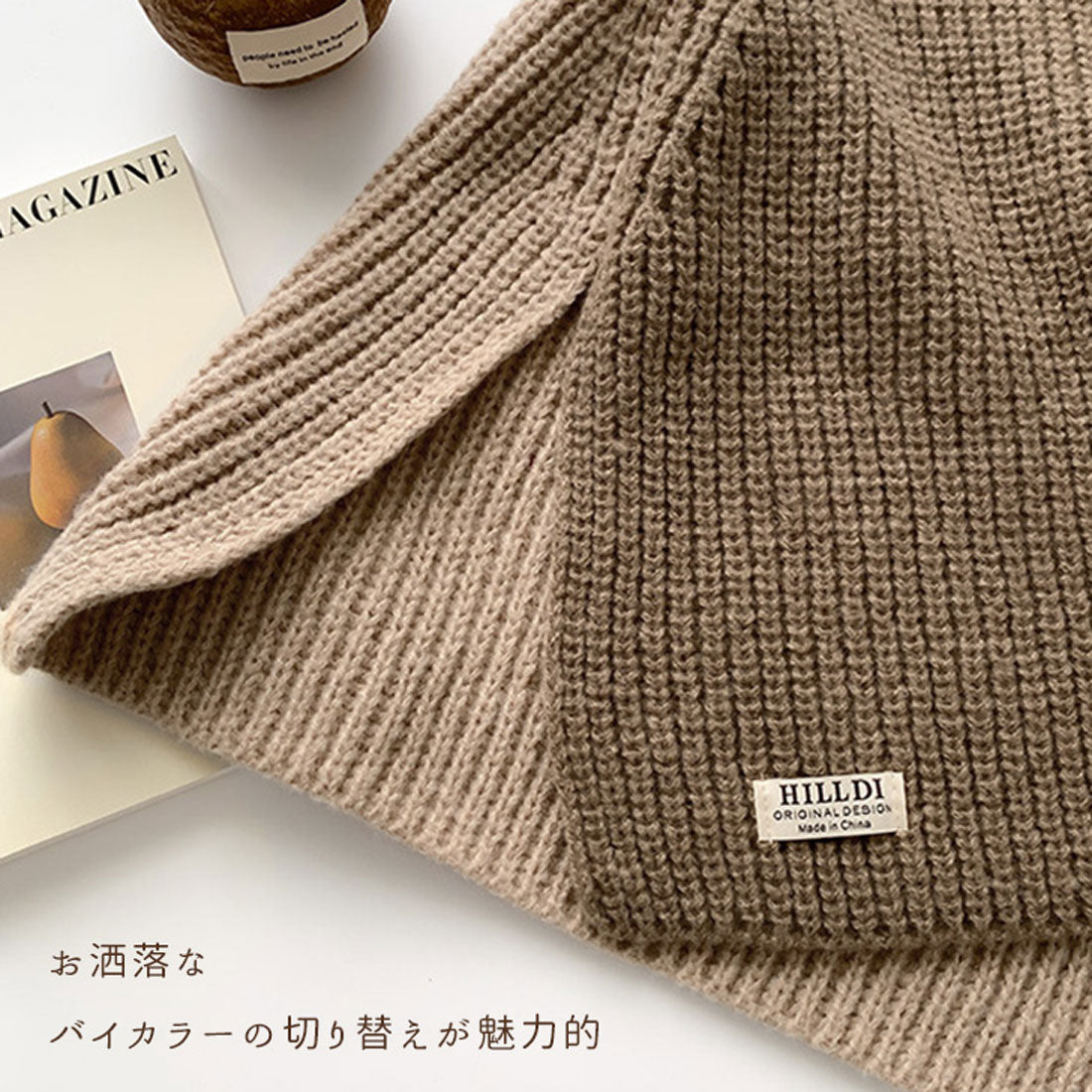 リアルスタイル REAL STYLE スヌード マフラー レディース 付け襟 タートル ハイネック ニット ベスト セーター 冬 おしゃれ 防寒 暖かい ネックウォーマー ケープ