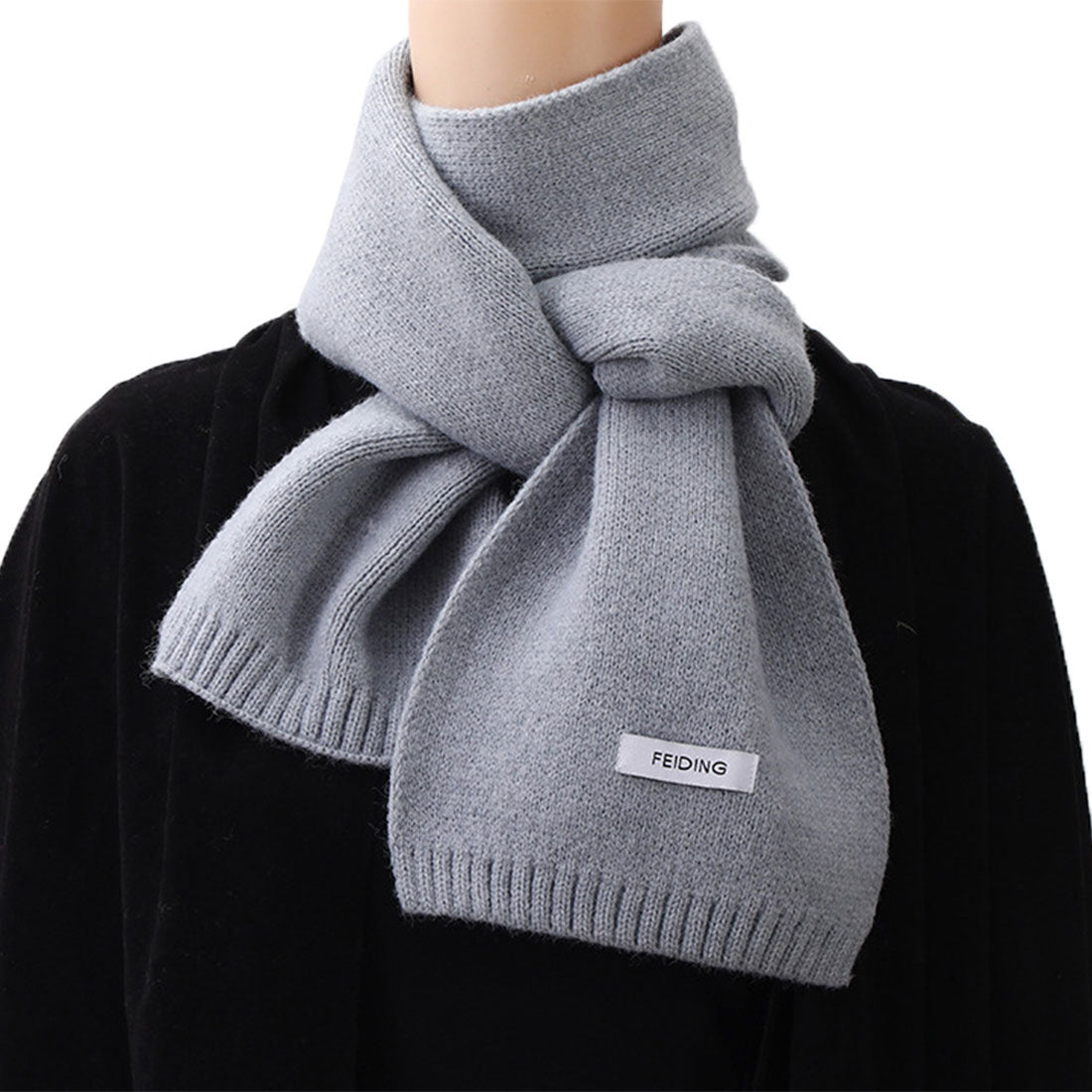 リアルスタイル REAL STYLE マフラー ストール レディース メンズ スヌード ニット ミニ ショート 秋冬 防寒 あったか かわいい おしゃれ シンプル 暖かい