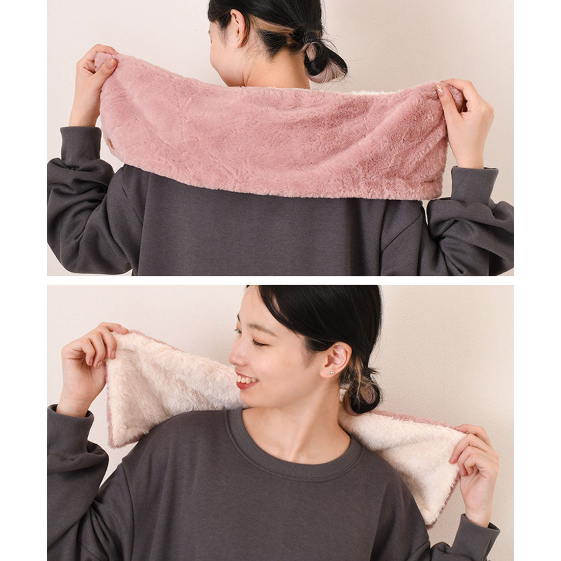 リアルスタイル REAL STYLE ネックウォーマー スヌード マフラー レディース ボタン 子供 キッズ ゴルフ 冬 防寒 おしゃれ 暖かい ボア 首 カバー 保温 就寝