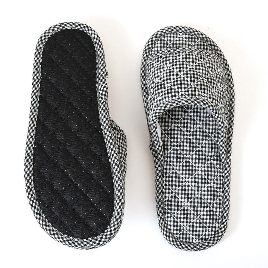 Real Style Slippers Indoor Women's Room Shoes Spring Summer Autumn Winter Stylish Guest Use Non-Slip Front Opening Cushion Sandals Lightweight Cute Check Room