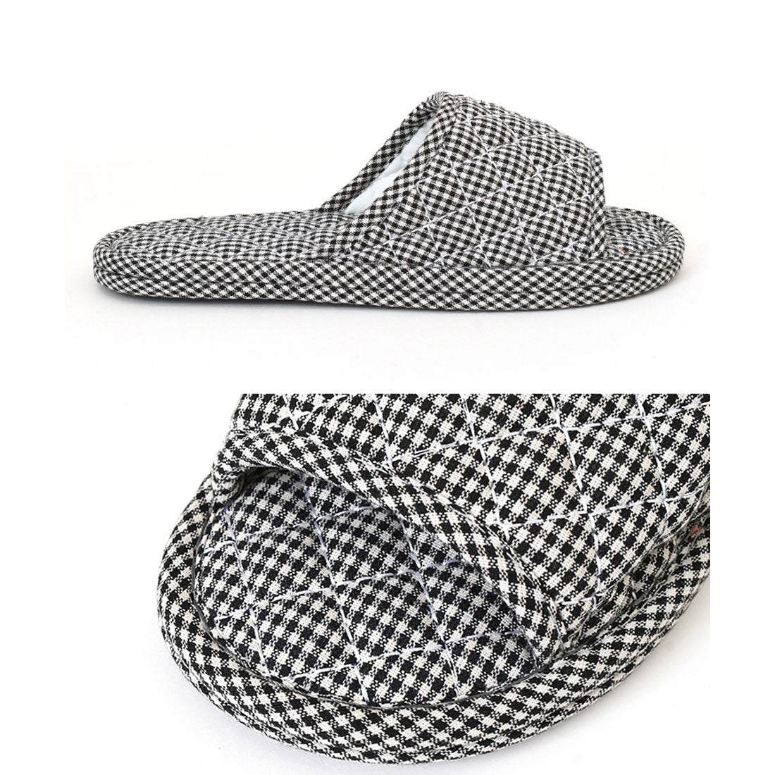 Real Style Slippers Indoor Women's Room Shoes Spring Summer Autumn Winter Stylish Guest Use Non-Slip Front Opening Cushion Sandals Lightweight Cute Check Room