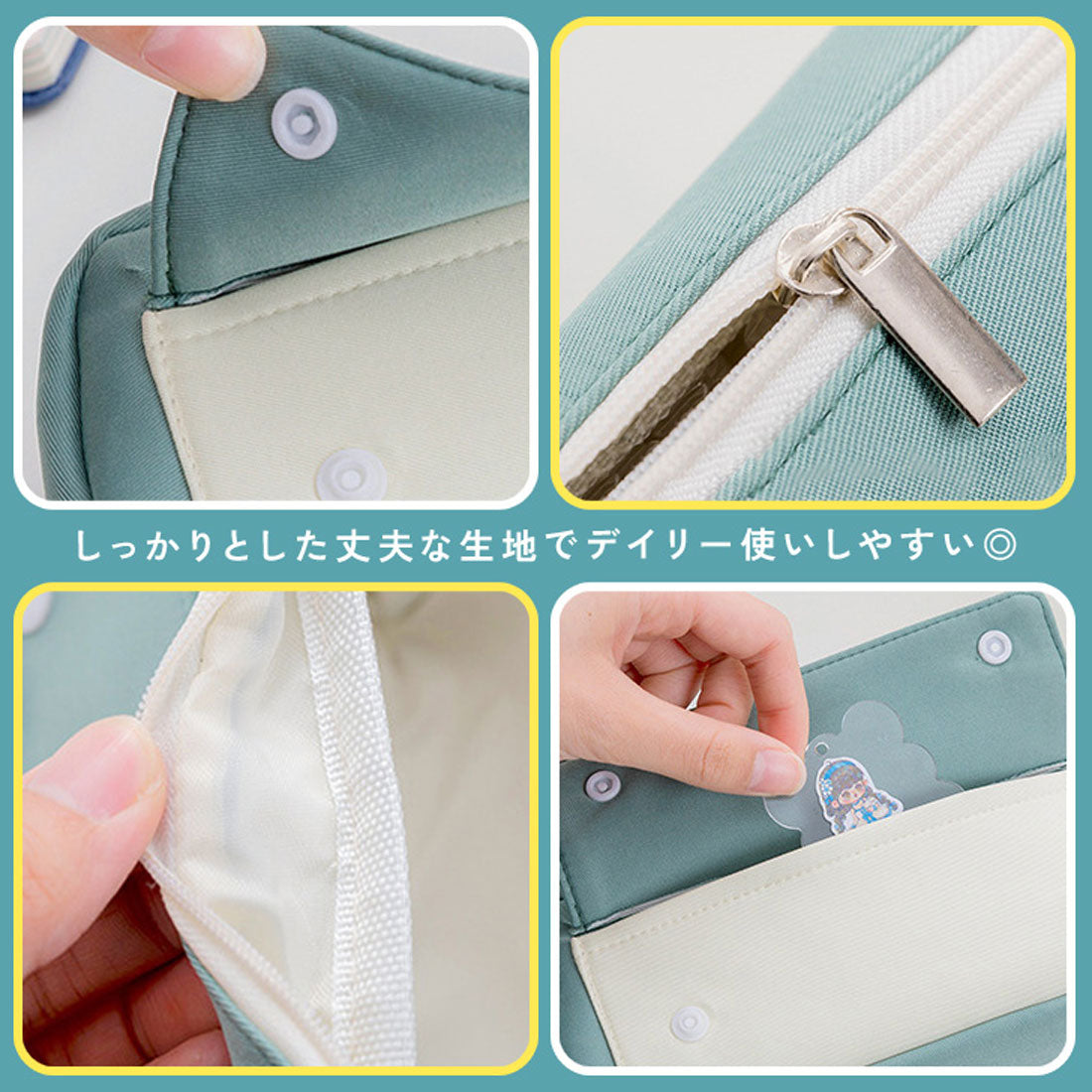 Real Style Pen Case Pencil Box Large Capacity Pouch Small Item Holder Korean Adult Stylish Simple Boys Girls Elementary School Middle School Boys Girls High School University Cute Travel Cosmetics Makeup