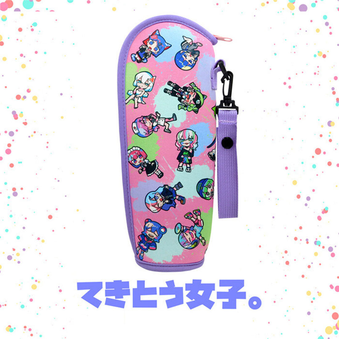リアルスタイル REAL STYLE ペットボトルカバー 保冷 水筒カバー ホルダー 500ml 600ml キャラクター 寺田てら イラスト カバー ケース 小さめ おしゃれ （てきとう女子。） てきとう女子。