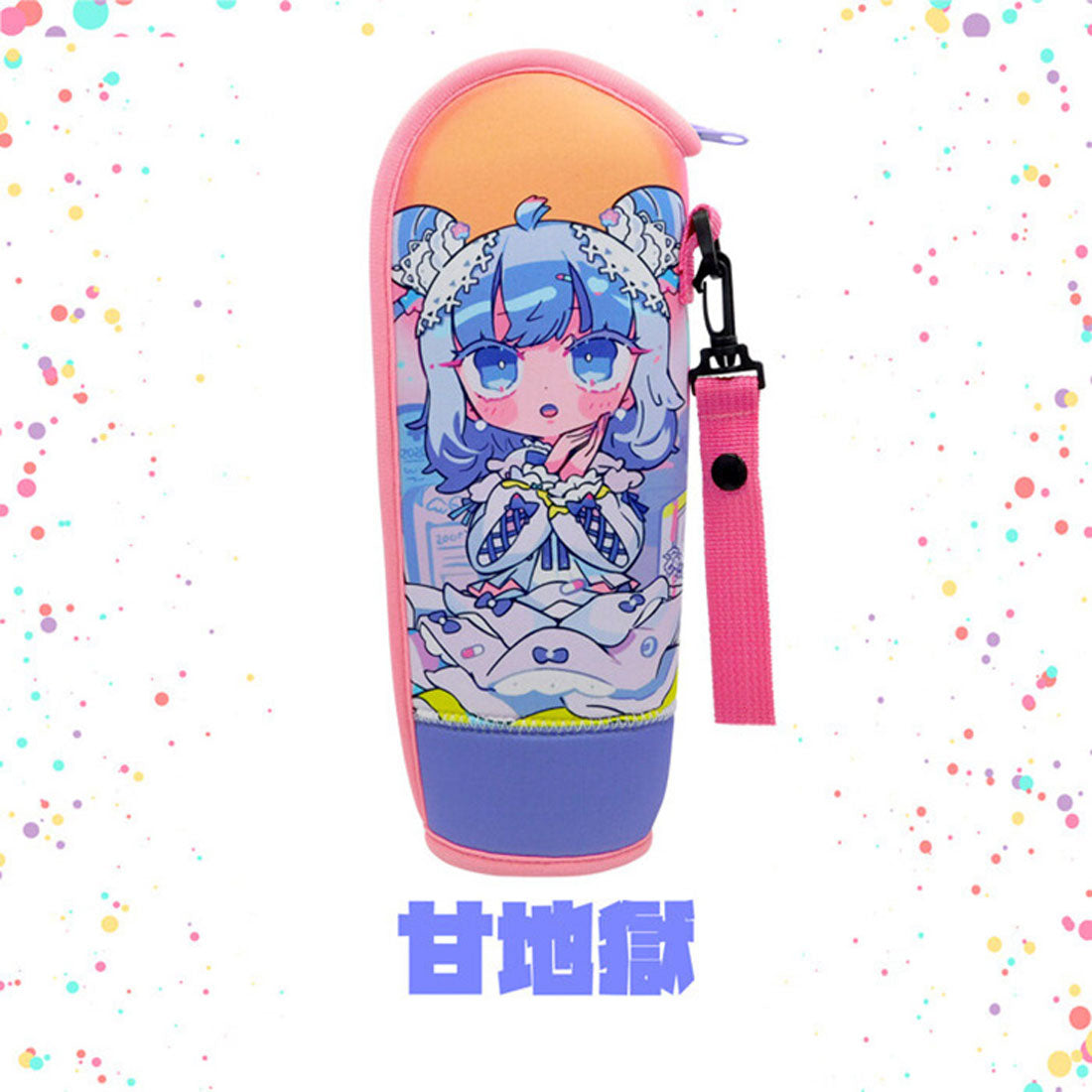 リアルスタイル REAL STYLE ペットボトルカバー 保冷 水筒カバー ホルダー 500ml 600ml キャラクター 寺田てら イラスト カバー ケース 小さめ おしゃれ （甘地獄） 甘地獄