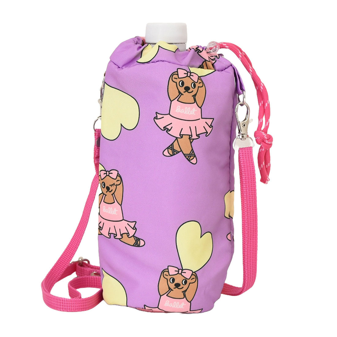 リアルスタイル REAL STYLE ペットボトルホルダー 保冷 水筒カバー ケース ショルダー 斜めがけ おしゃれ かわいい クーラー 保温 子供 キッズ 大人 巾着 アニマル （パープル） パープル