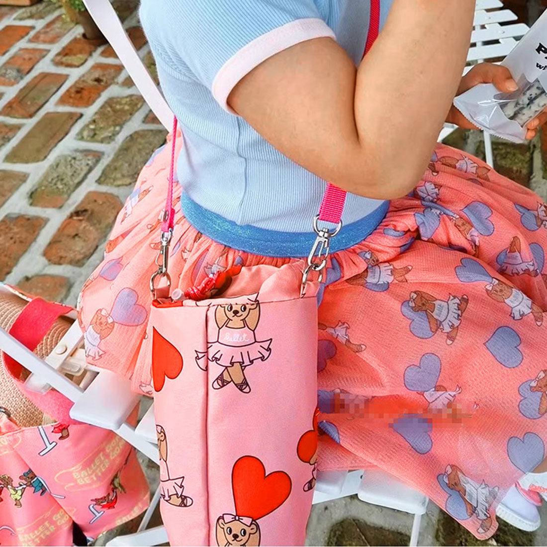 リアルスタイル REAL STYLE ペットボトルホルダー 保冷 水筒カバー ケース ショルダー 斜めがけ おしゃれ かわいい クーラー 保温 子供 キッズ 大人 巾着 アニマル （パープル） パープル