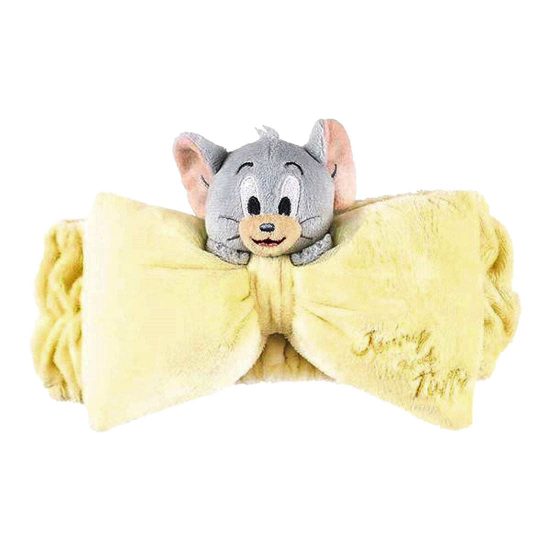 リアルスタイル REAL STYLE ヘアバンド 洗顔用 キャラクター ターバン 幅広 トムとジェリー タフィー TOM&JERRY グッズ メイク 化粧 タオル 吸水 ふわふわ リボン ぬいぐるみ （タフィー） タフィー