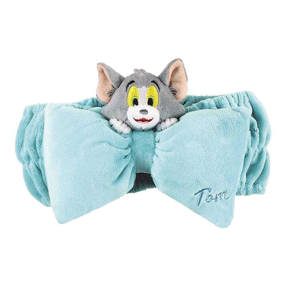 リアルスタイル REAL STYLE ヘアバンド 洗顔用 キャラクター ターバン 幅広 トムとジェリー タフィー TOM&JERRY グッズ メイク 化粧 タオル 吸水 ふわふわ リボン ぬいぐるみ （トム） トム
