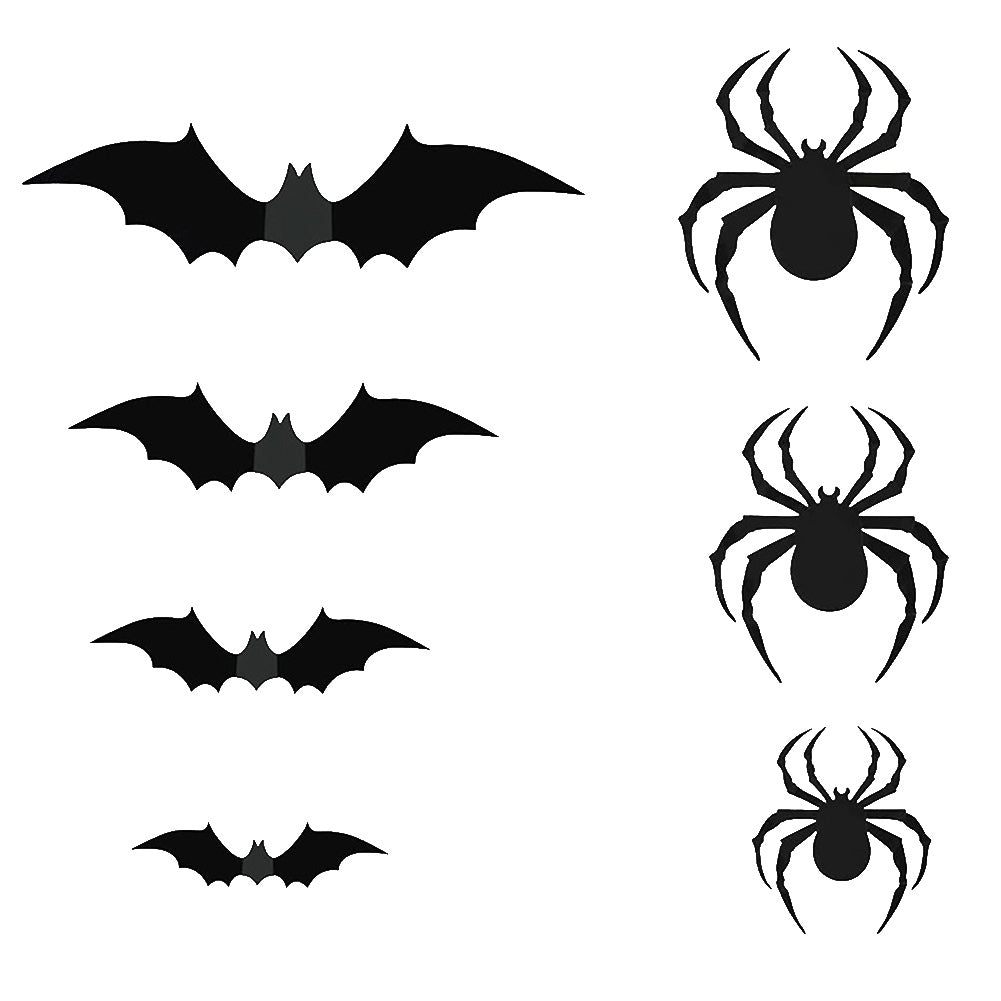 リアルスタイル REAL STYLE ハロウィン 飾り 壁 壁面 部屋 家 店舗 ウォールステッカー シール はがせる 剥がせる 賃貸 仮装 パーティー 装飾 北欧 おしゃれ コウモリ 蜘蛛 立体 ディスプレイ デコレーション （アソート(コウモリ＆クモ)） アソート(コウモリ＆クモ)