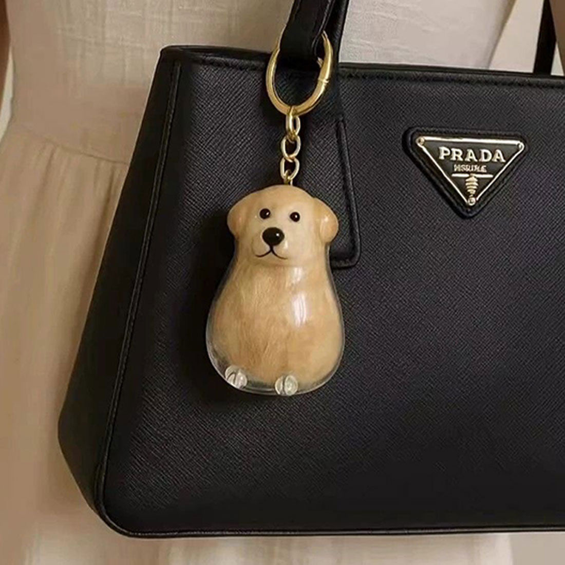 リアルスタイル REAL STYLE 犬 キーホルダー 犬の毛 収納 遺毛 ケース ボトル カプセル バッグチャーム ペット用品 保管 携帯 持ち歩き 供養 メモリアルグッズ （コーギー） コーギー