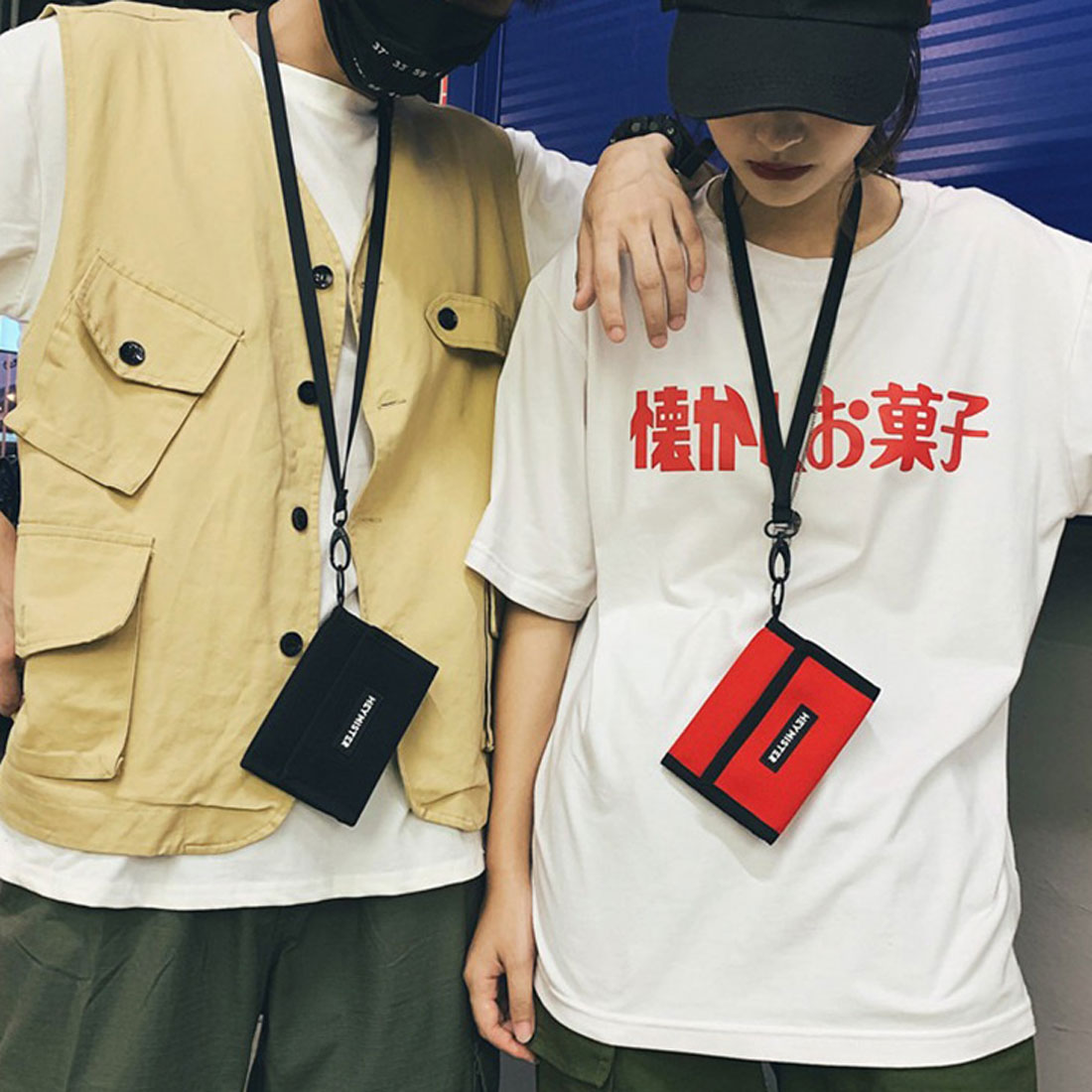 リアルスタイル REAL STYLE ミニ財布 キッズ財布 男子 三つ折り 紐付き 首かけ 子供 子ども用 ひも ストラップ ミニ スポーツ （レッド） レッド