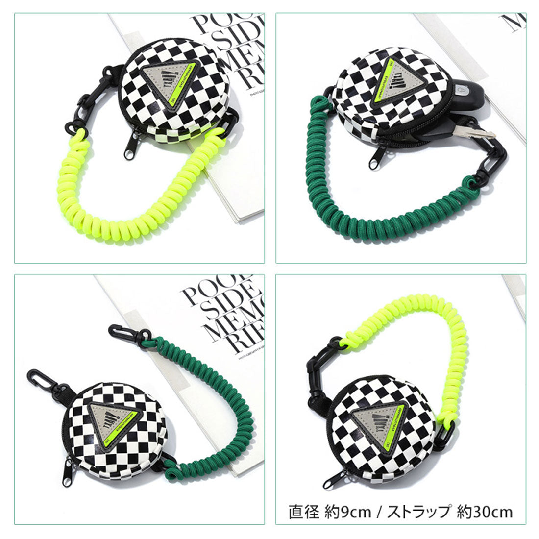 REAL STYLE Mini Pouch, Accessory Case, Men's, Key Holder, Earphone, Strap, Belt, Coin Case, Coin Purse, Key, Golf