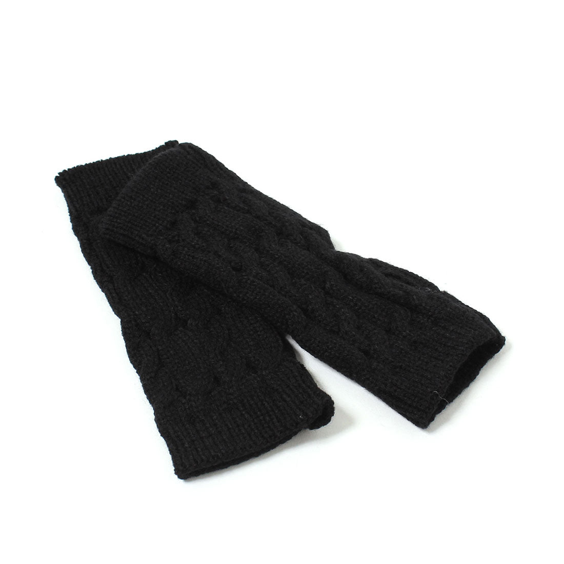 REAL STYLE Arm warmers, hand covers, gloves, winter, cold protection, energy saving, cable knit, short length, smartphone compatible