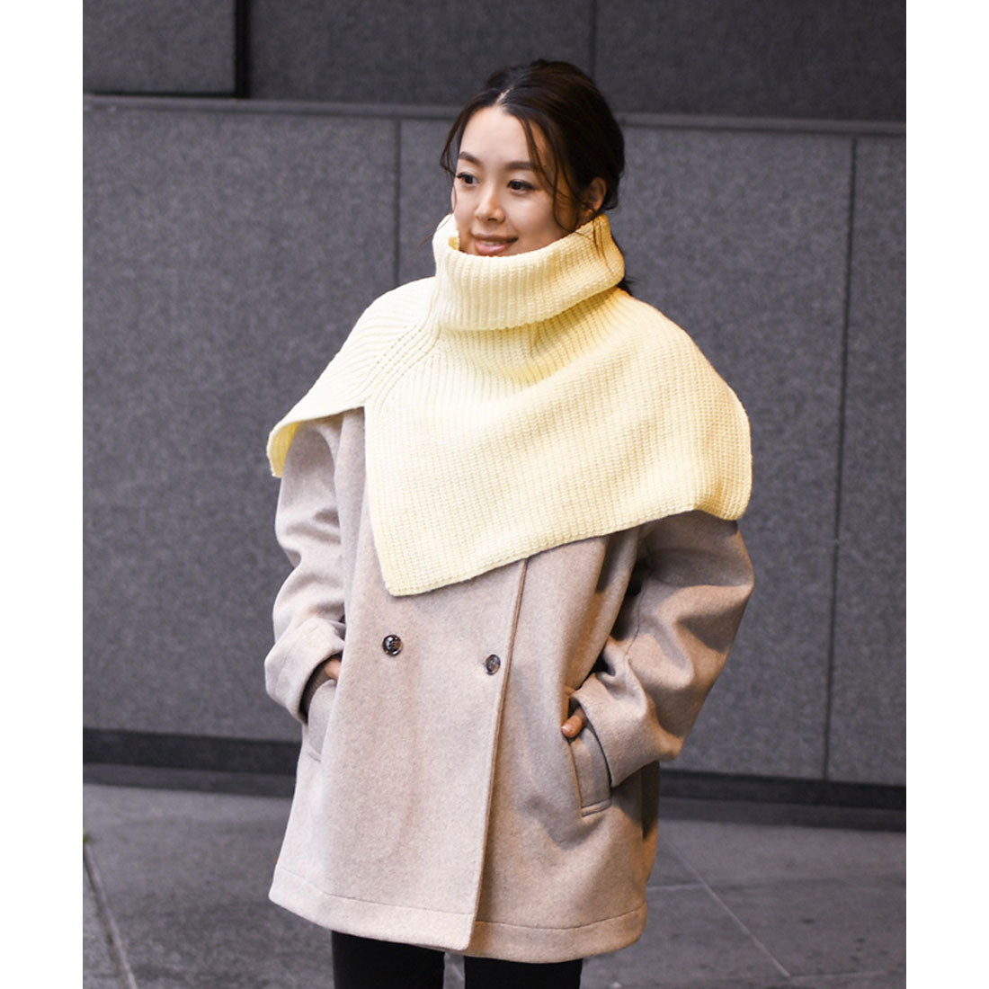 REAL STYLE Snood Scarf for Women, Fake Collar, Turtleneck, High Neck, Knit, Vest, Sweater, Winter, Stylish, Cold Protection, Warm, Neck Warmer, Cape