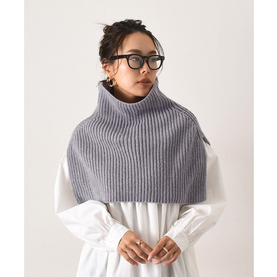 REAL STYLE Snood Scarf for Women, Fake Collar, Turtleneck, High Neck,