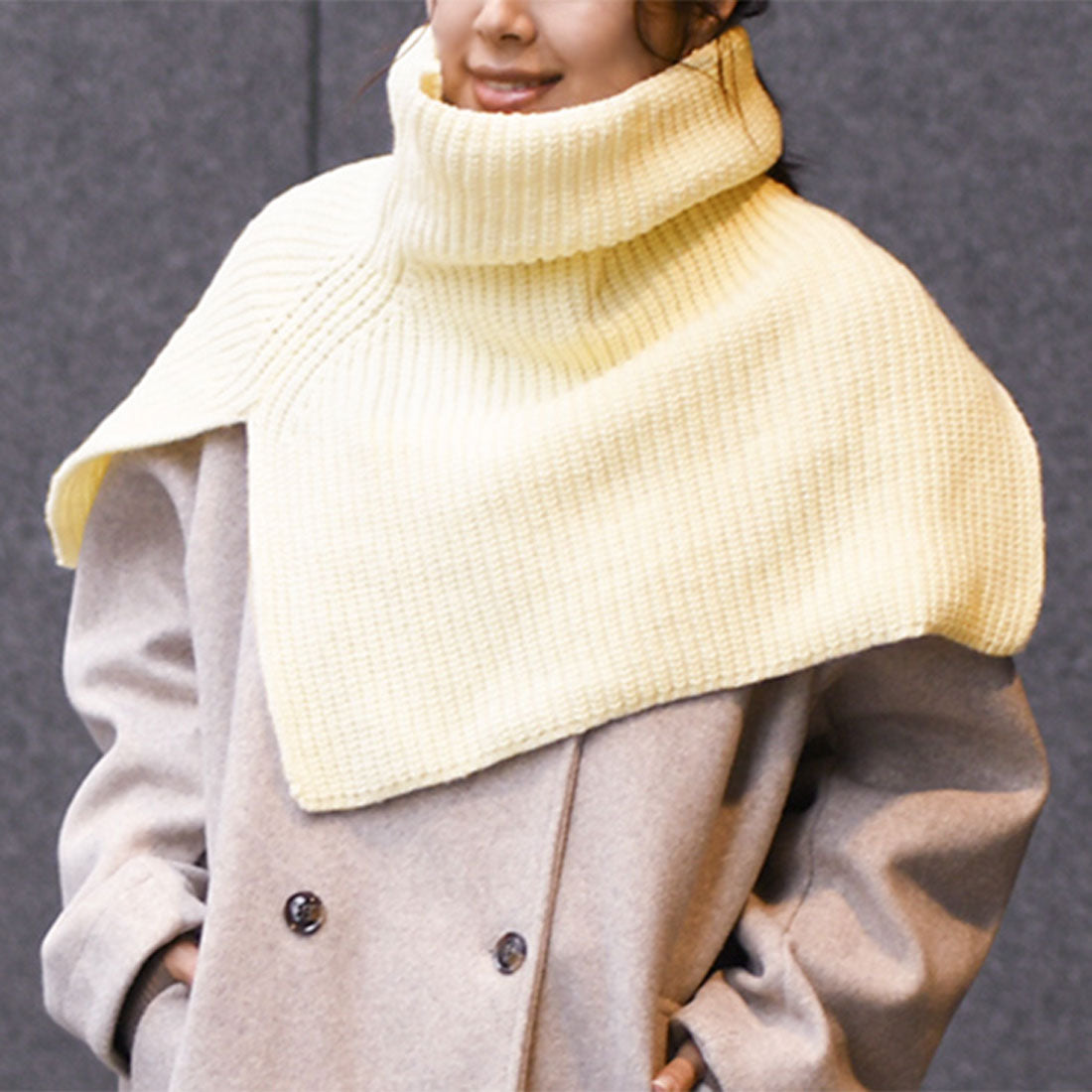 REAL STYLE Snood Scarf for Women, Fake Collar, Turtleneck, High Neck, Knit, Vest, Sweater, Winter, Stylish, Cold Protection, Warm, Neck Warmer, Cape
