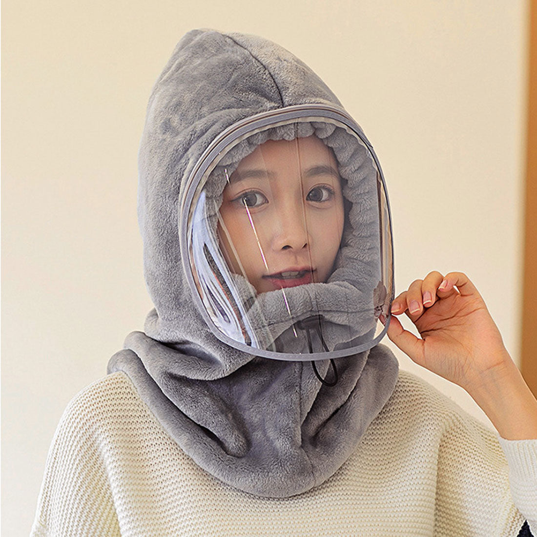 リアルスタイル REAL STYLE バラクラバ フードネックウォーマー 防寒 おしゃれ 冬用 レディース メンズ もこもこ 暖かい スヌード バイク 自転車 マスク フェイス