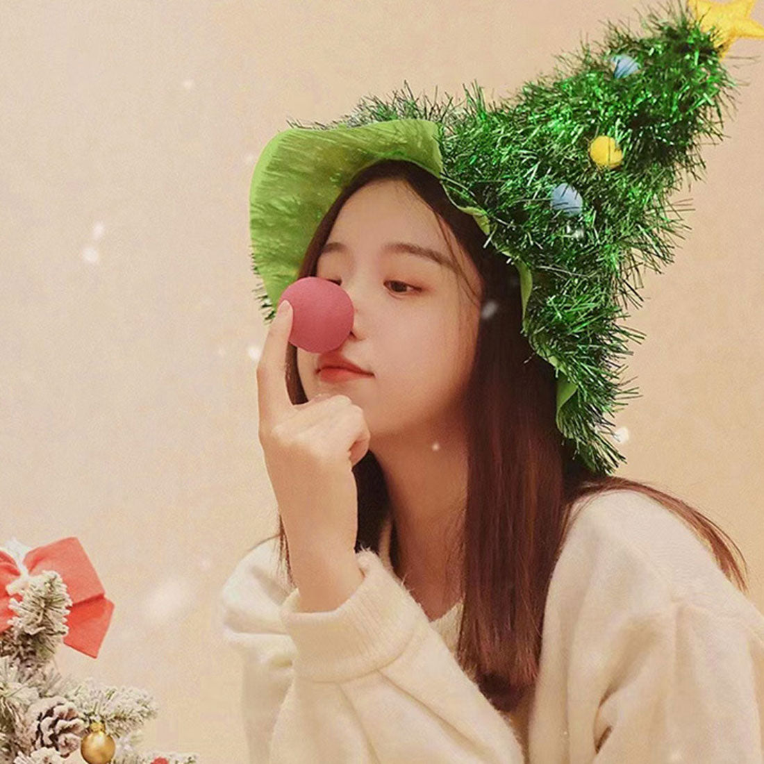 リアルスタイル REAL STYLE クリスマス ハット 帽子 クリスマスツリー 飾り コスプレ 仮装 北欧 雑貨 おしゃれ パーティー イベント 被り物 おもしろ 大人 子供