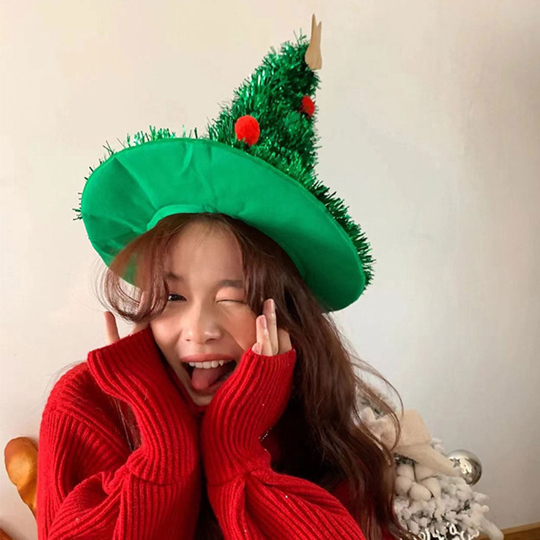 リアルスタイル REAL STYLE クリスマス ハット 帽子 クリスマスツリー 飾り コスプレ 仮装 北欧 雑貨 おしゃれ パーティー イベント 被り物 おもしろ 大人 子供