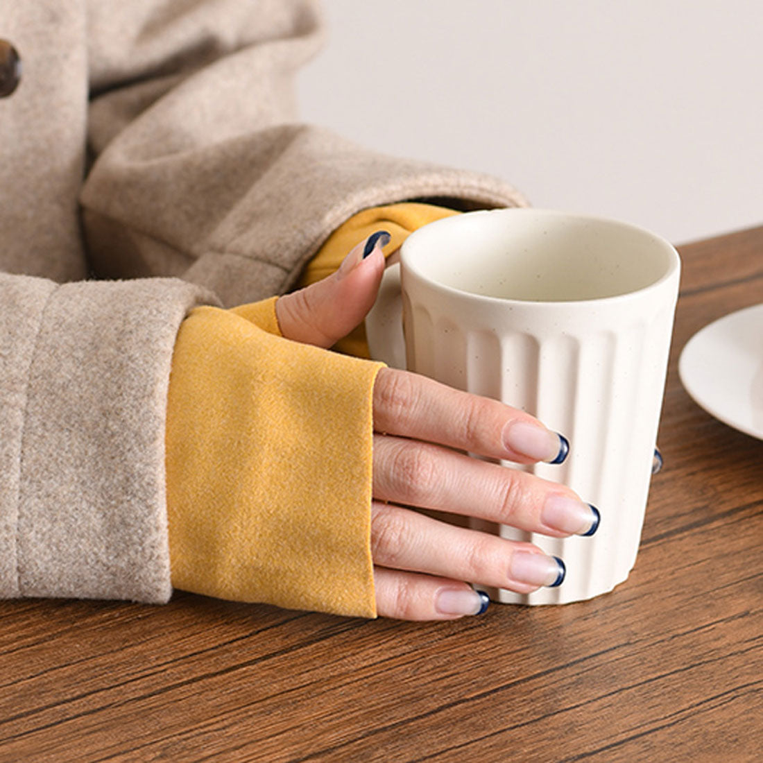 REAL STYLE Fingerless Gloves, Hand Warmers, Women's, Men's, Fingerless, Work, Cold Protection, Smartphone, Outdoor, Gloves, Arm Covers, Stylish, Warm, Winter
