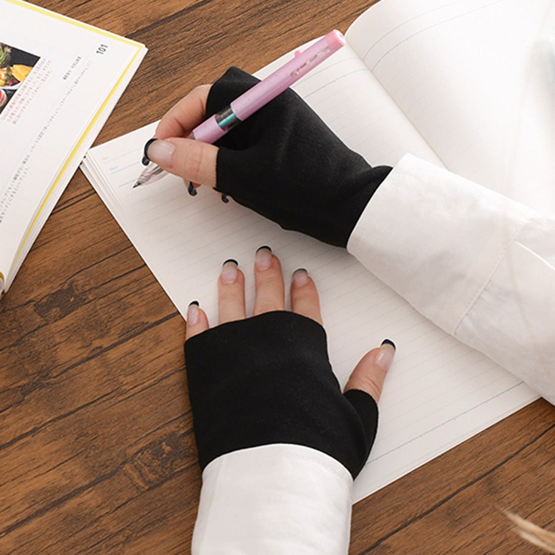 REAL STYLE Fingerless Gloves, Hand Warmers, Women's, Men's, Fingerless, Work, Cold Protection, Smartphone, Outdoor, Gloves, Arm Covers, Stylish, Warm, Winter