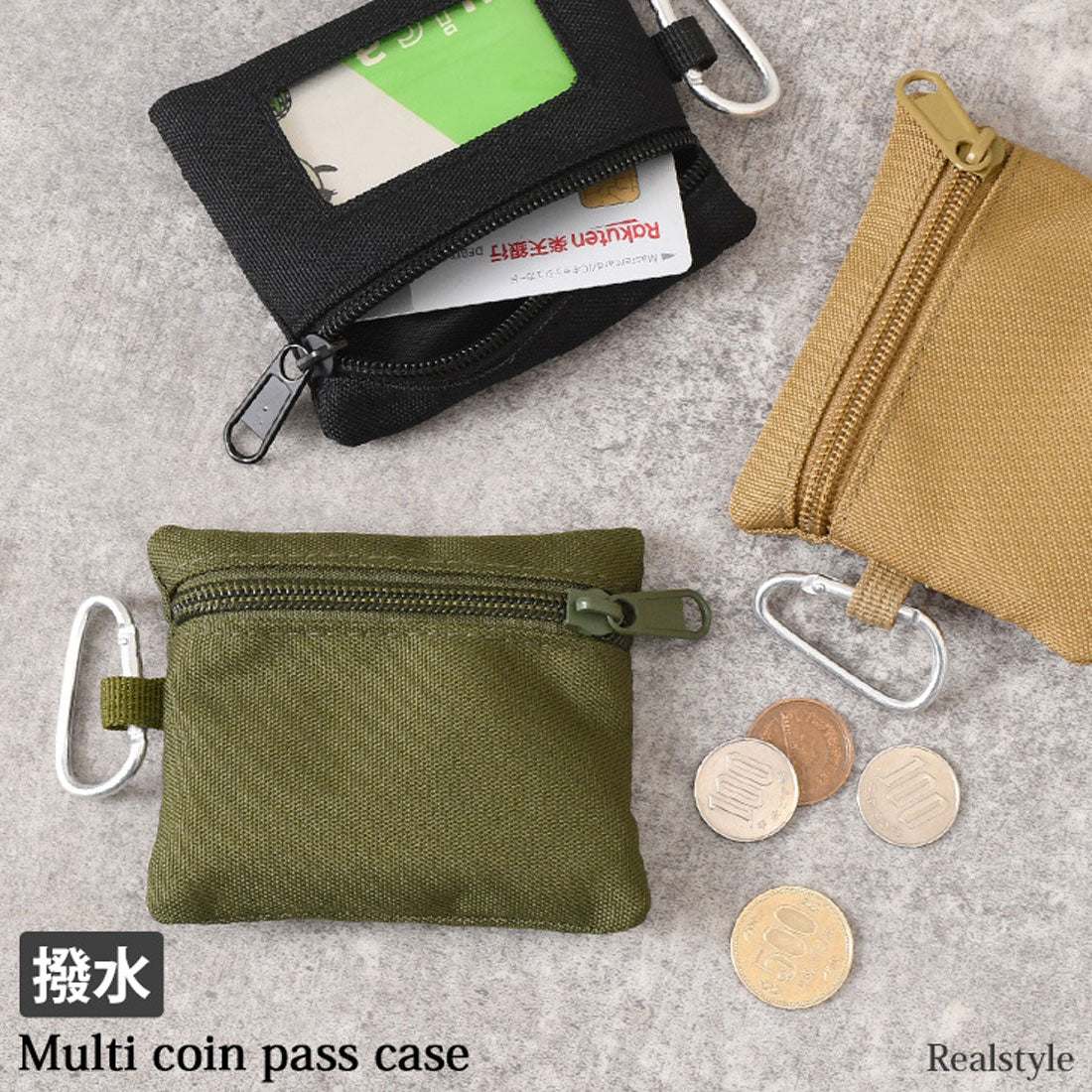 小物 DAILY COIN AND CARD HOLDER Real Style Coin Case Pass Case Pouch Small Item Holder Card Key Holder