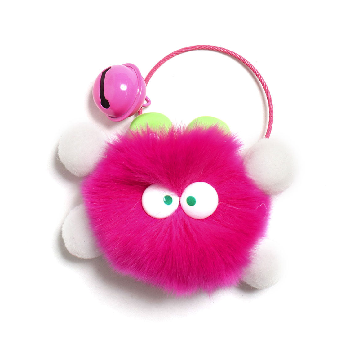 Real Style Keychain Stylish Strap Monster Bell Cute Wire Ring Screw Type Mascot Plush Bag Charm Marker Loss Prevention