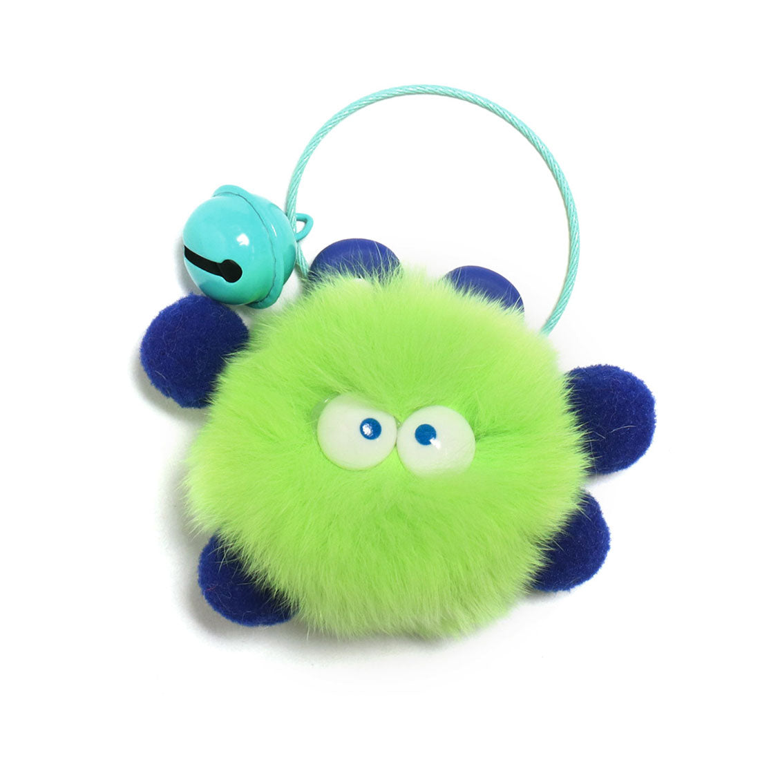 Real Style Keychain Stylish Strap Monster Bell Cute Wire Ring Screw Type Mascot Plush Bag Charm Marker Loss Prevention