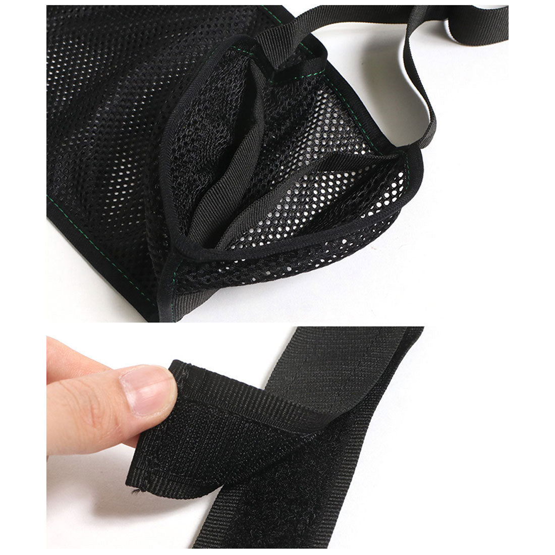 Real Style Arm Holder Fracture Arm Sling Triangle Bandage Cast Arm Support Left and Right Universal Mesh Breathable Summer Lightweight Stylish Black