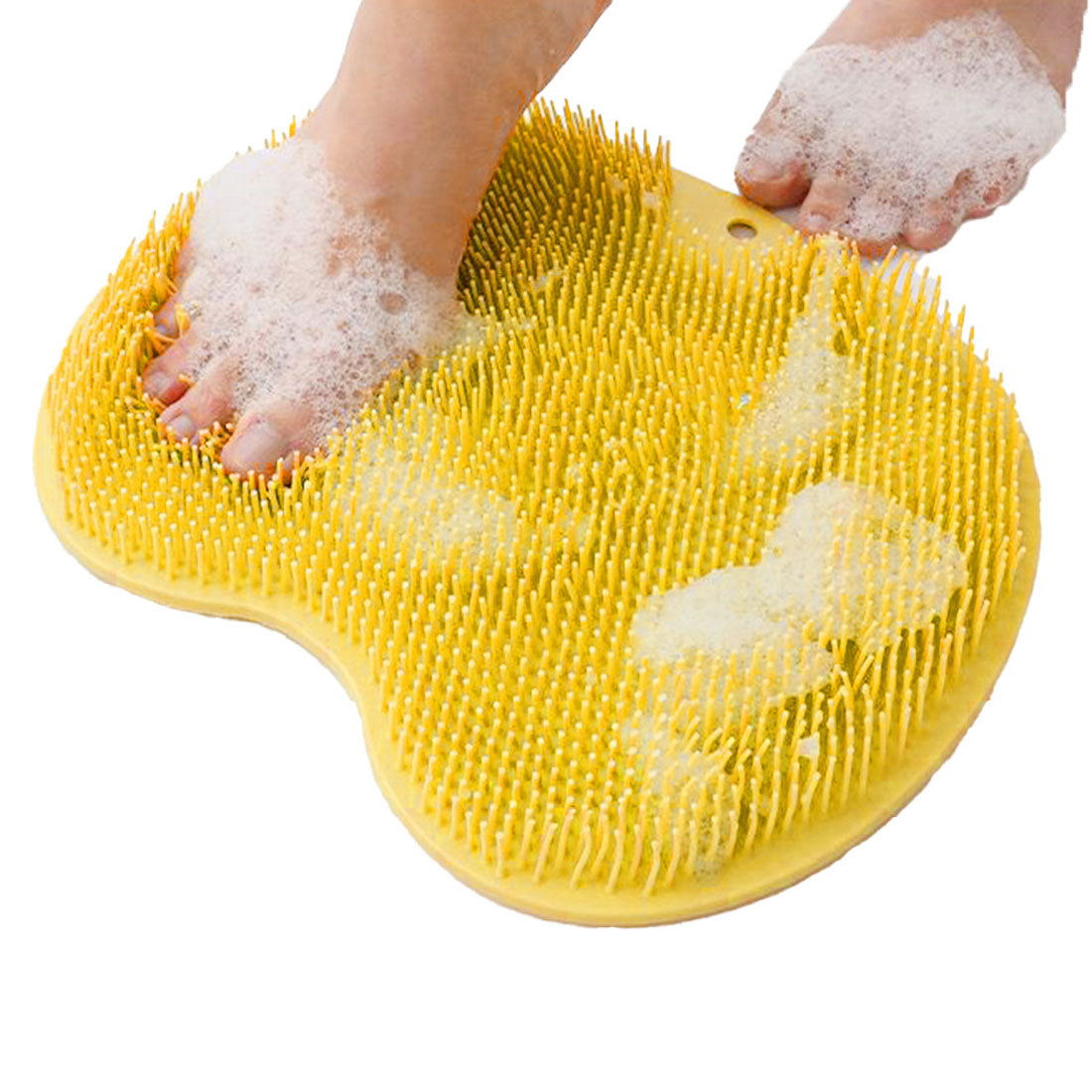 Real Style Foot Brush Foot Washing Mat with Suction Cups for Feet Toes Heels Sole Foot Care Calluses Odor Smell Bathroom Bath Goods Soft 3D [Non-returnable item]