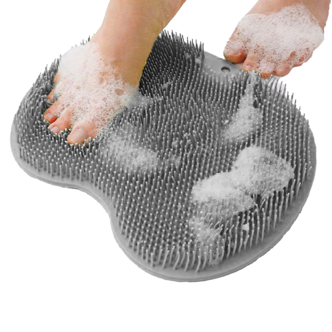 Real Style Foot Brush Foot Washing Mat with Suction Cups for Feet Toes Heels Sole Foot Care Calluses Odor Smell Bathroom Bath Goods Soft 3D [Non-returnable item]