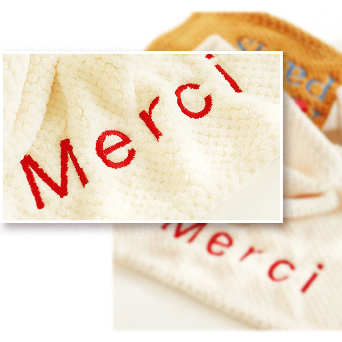 Real Style Kitchen Towel Embroidered English Logo Soft Cloth Wipe Kitchen Cloth Dish Wipe Counter Wipe Hand Towel Kitchen Dish Wipe Kitchen Soft