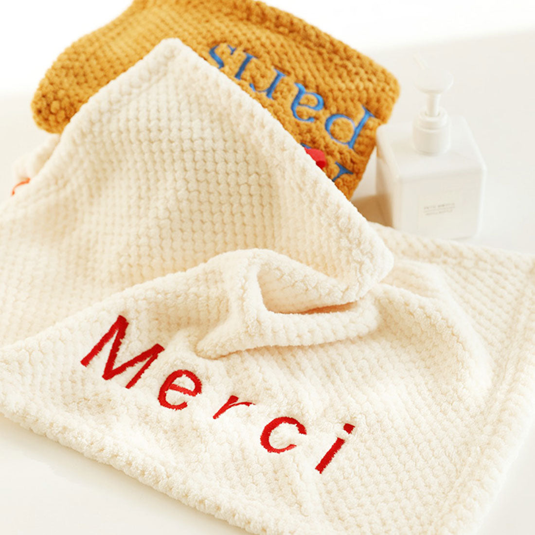 Real Style Kitchen Towel Embroidered English Logo Soft Cloth Wipe Kitchen Cloth Dish Wipe Counter Wipe Hand Towel Kitchen Dish Wipe Kitchen Soft