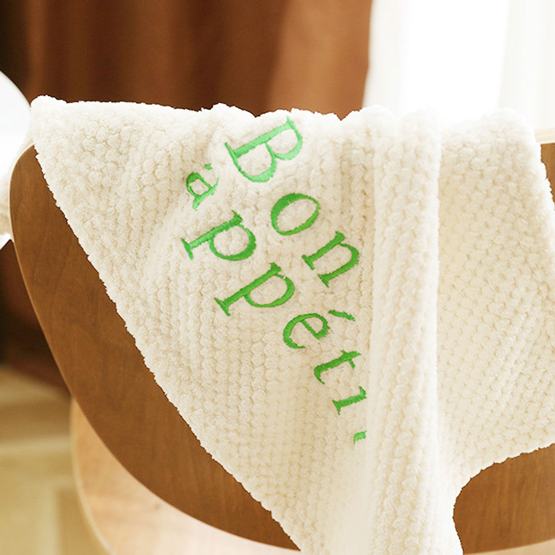 Real Style Kitchen Towel Embroidered English Logo Soft Cloth Wipe Kitchen Cloth Dish Wipe Counter Wipe Hand Towel Kitchen Dish Wipe Kitchen Soft