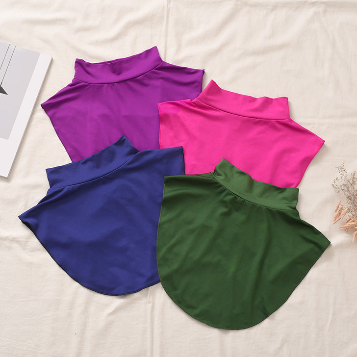 Real Style Detachable Collar for Women High Neck Spring Summer Autumn Soft Layered Outfit Air Conditioning UV Protection Neck Cover Scarf Stylish Cute