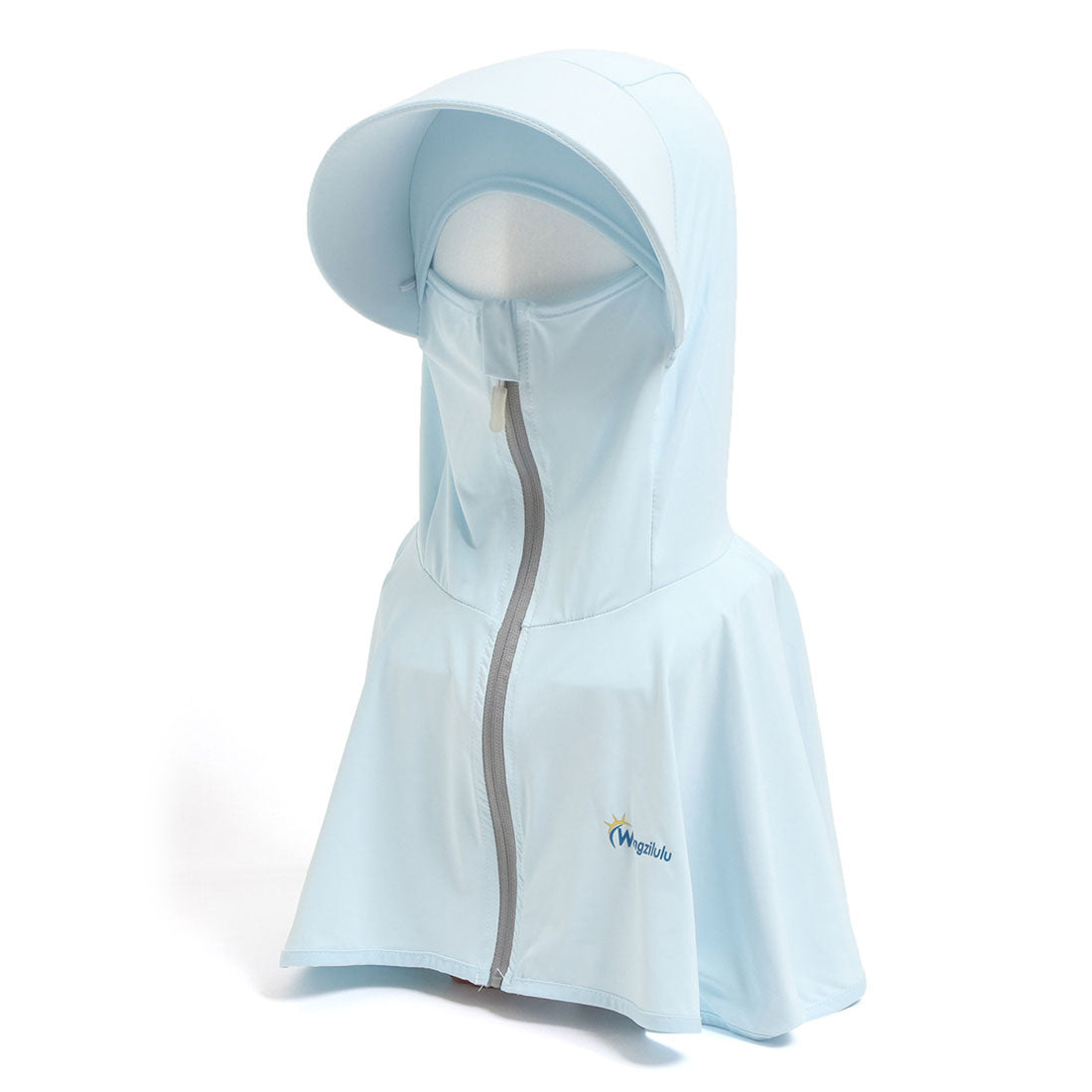 Real Style UV Cut Sun Hat Parka Face Cover Mask for Women Large Size Wide Brim UV Protection Golf Poncho Cape Sunscreen Clothing