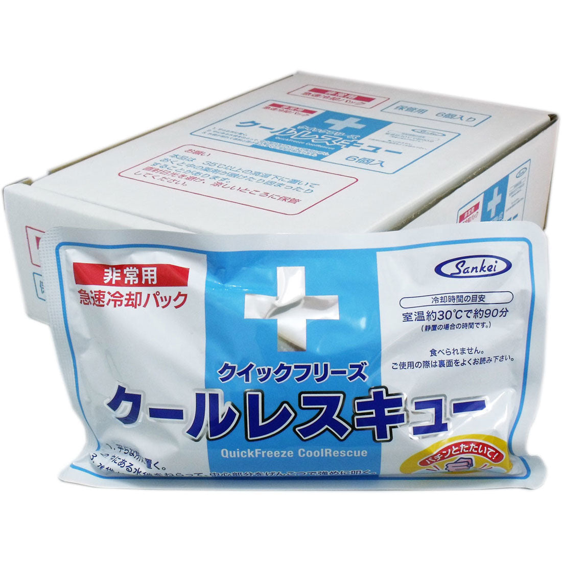 Real Style REAL STYLE 快速降溫包、冰袋、6 件裝、降溫用品、冰塊、中暑、受傷、急救、緊急情況、防災用品、運動、降溫墊、散熱措施 [不可退貨商品]