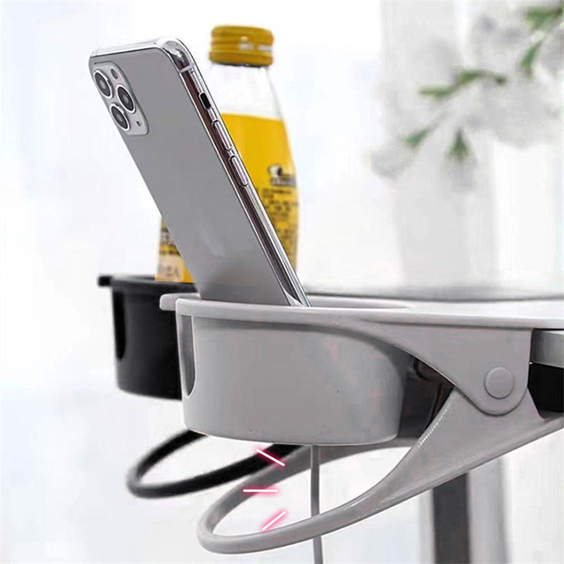 リアルスタイル REAL STYLE ドリンクホルダー ボトルホルダー デスク クリップ スマホ オフィス 机 マグカップ ペットボトル スタンド 充電 アウトドア キャンプ